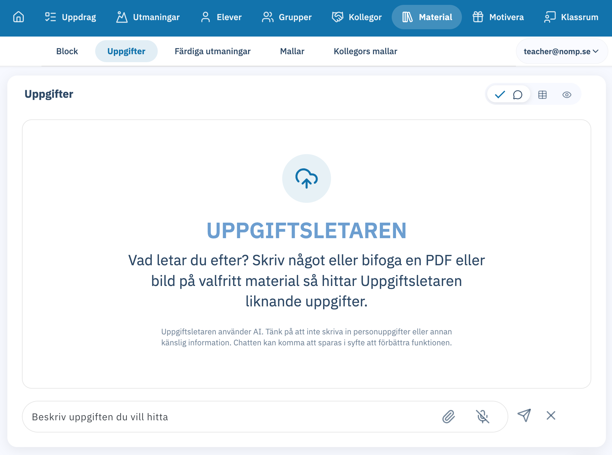 Uppgiftsletaren