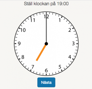 Dra i visarna för att ställa klockan analog_klocka